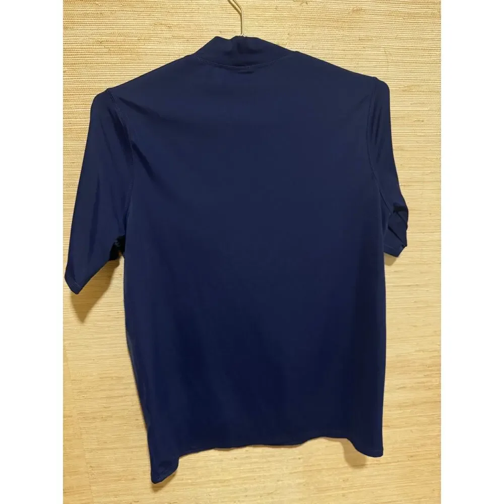 LANDS' END Boys Kids Sz LARGE L (14-16) Rash Guard Swim Shirt Top SHARKS